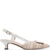 MARCO TOZZI WOMENS FLATS - WHITE MULTI