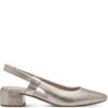 MARCO TOZZI WOMENS LOW HEEL SLING BACK - PLATINUM