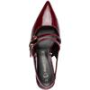 MARCO TOZZI WOMENS LOW HEEL SLING BACK - CHIANTI PATENT