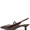 MARCO TOZZI WOMENS LOW HEEL SLING BACK - CINNAMON