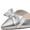 MARCO TOZZI WOMENS LOW HEEL SLING BACK - SILVER