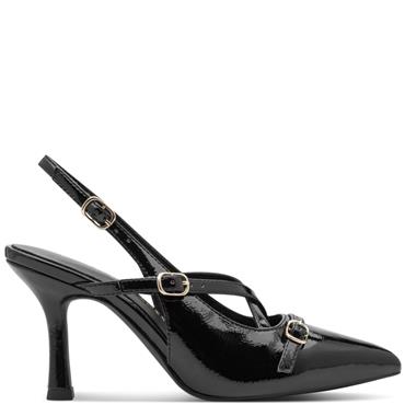 MARCO TOZZI WOMENS STRAP LOW HEEL - BLACK