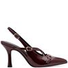 MARCO TOZZI WOMENS STRAP LOW HEEL - CHIANTI PATENT