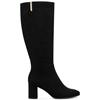 MARCO TOZZI WOMENS ZIP HIGH LEG BOOT - BLACK SUEDE