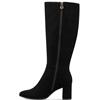 MARCO TOZZI WOMENS ZIP HIGH LEG BOOT - BLACK SUEDE