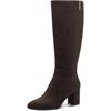 MARCO TOZZI WOMENS ZIP HIGH LEG BOOT - MOCCA SUEDE