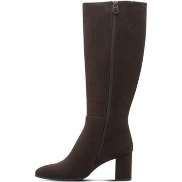 MARCO TOZZI WOMENS ZIP HIGH LEG BOOT - MOCCA SUEDE