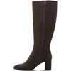 MARCO TOZZI WOMENS ZIP HIGH LEG BOOT - MOCCA SUEDE