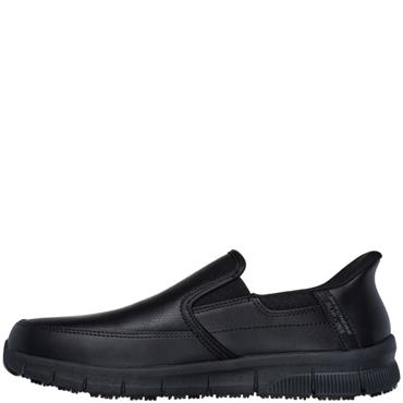 SKECHERS MENS WORK SLIP ON SHOE - BLACK