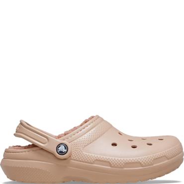 CROCS WOMENS CLASSIC LINED CLOG - PINK CARAMEL