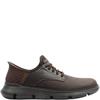 SKECHERS MENS SLIP INS LACE CASUAL SHOE - CHOCOLATE