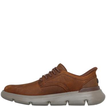 SKECHERS MENS SLIP IN'S CASUAL SHOE - DARK BROWN