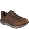 SKECHERS MENS ARCH FIT CASUAL SHOE - DARK BROWN