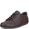 ECCO WOMENS SOFT LACE SHOE - MOCHA