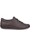 ECCO WOMENS SOFT LACE SHOE - MOCHA