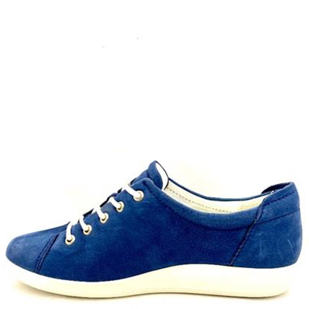 ECCO WOMENS SOFT LACE SHOE TRUE NAVY Paul Byron Shoes Ireland