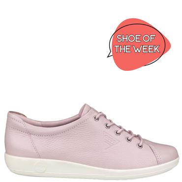 ECCO WOMENS SOFT LACE SHOE - VIOLET ICE