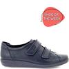 ECCO WOMENS SOFT VELCRO SHOE - NAVY