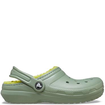 CROCS KIDS CLASSIC LINED CLOG - MOSS