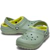 CROCS KIDS CLASSIC LINED CLOG - MOSS
