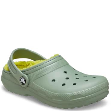 CROCS KIDS CLASSIC LINED CLOG - MOSS