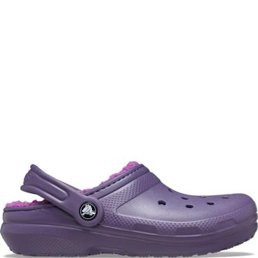 CROCS KIDS CLASSIC LINED CLOG - NIGHT SHADE