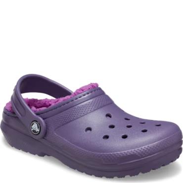 CROCS KIDS CLASSIC LINED CLOG - NIGHT SHADE