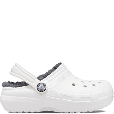 CROCS KIDS CLASSIC LINED CLOG - WHITE