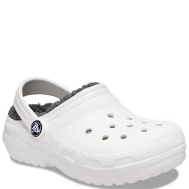 CROCS KIDS CLASSIC LINED CLOG - WHITE