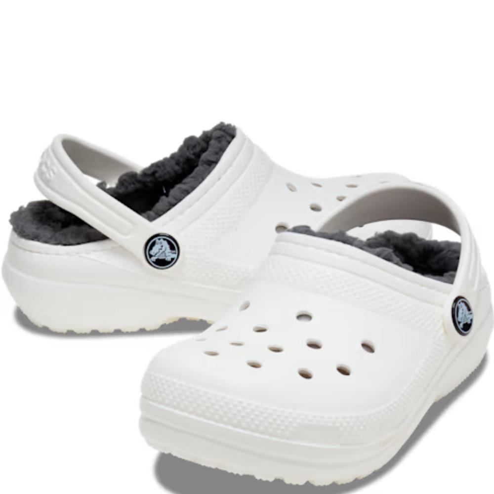 CROCS KIDS CLASSIC LINED CLOG K - WHITE GREY | Paul Byron Shoes | Ireland