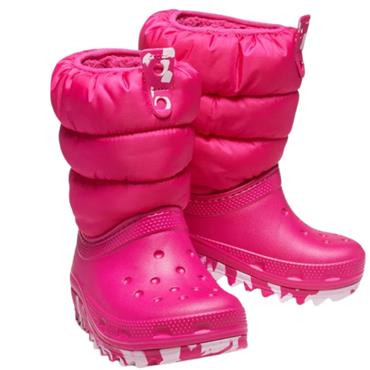 CROCS KIDS CLASSIC NEO PUFF BOOT - PINK
