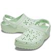 CROCS WOMENS CLASSIC FLORAL CUT OUT CLOG - JADE TINT