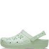 CROCS WOMENS CLASSIC FLORAL CUT OUT CLOG - JADE TINT