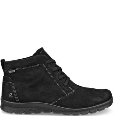 ECCO WOMENS GORETEX LACE ANKLE BOOT - BLACK