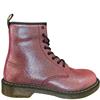 DR MARTENS LDS 8 EYE TIE BOOT - PINK
