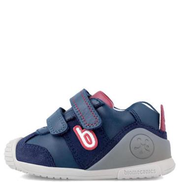 BIOMECANICS KIDS STRAP SHOE - NAVY GREY