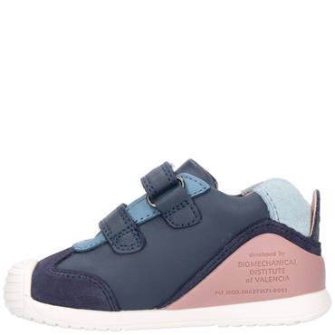 BIOMECANICS KIDS STRAP SHOE - NAVY PINK