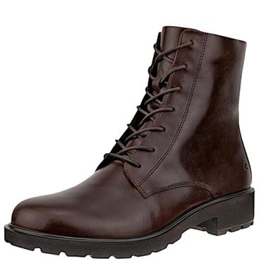 ECCO WOMENS ZIP LACE ANKLE BOOT - POTTING SOIL