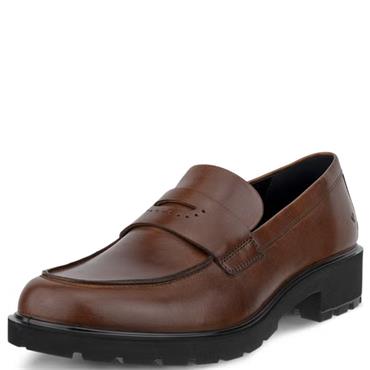 ECCO WOMENS METROPOLE VIENNA LOAFER - BROWN
