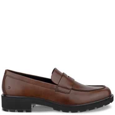 ECCO WOMENS METROPOLE VIENNA LOAFER - BROWN