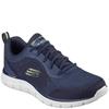 SKECHERS MENS WASHABLE LACE TRAINER - NAVY LIME