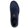 SKECHERS MENS WASHABLE LACE TRAINER - NAVY LIME