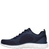 SKECHERS MENS WASHABLE LACE TRAINER - NAVY LIME
