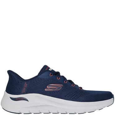 SKECHERS MENS ARCH FIT SLIP IN'S TRAINER - NAVY RED