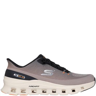 SKECHERS MENS TRAINER - TAUPE BLACK