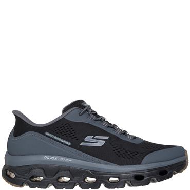 SKECHERS MENS SLIP IN'S GLIDE TRAINER - BLACK CHARCOAL