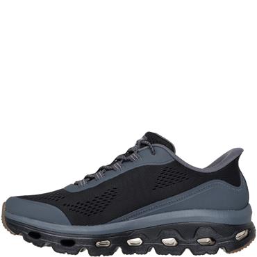 SKECHERS MENS SLIP IN'S GLIDE TRAINER - BLACK CHARCOAL