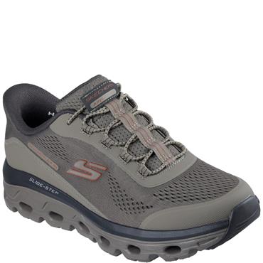 SKECHERS MENS SLIP IN'S GLIDE TRAINER - TAUPE