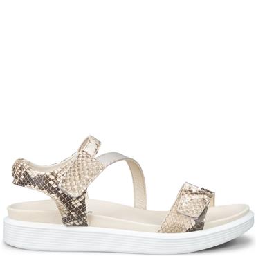 ECCO WOMENS SOFT STRAP SANDAL - CASHMERE