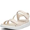 ECCO WOMENS SOFT STRAP SANDAL - LIMESTONE